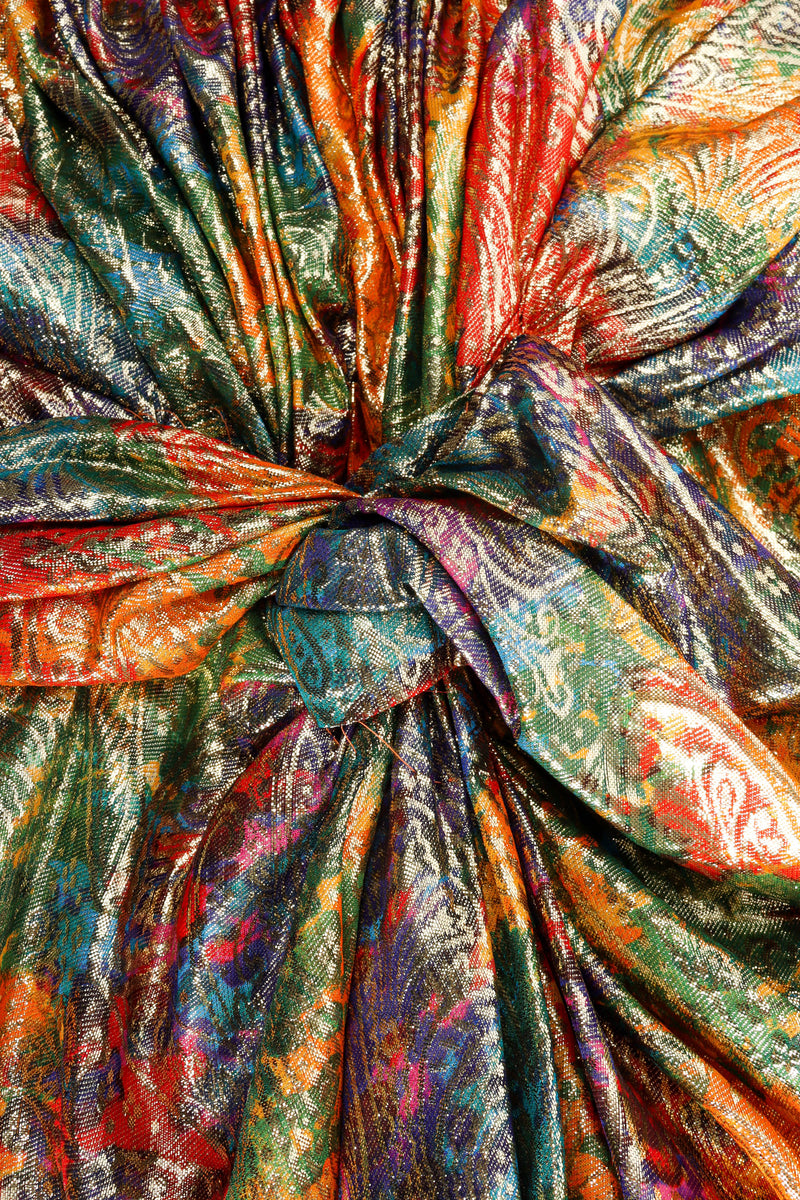 Vintage Peter Keppler Lamé Fleur Ruffle Dress sash detail @ Recess LA