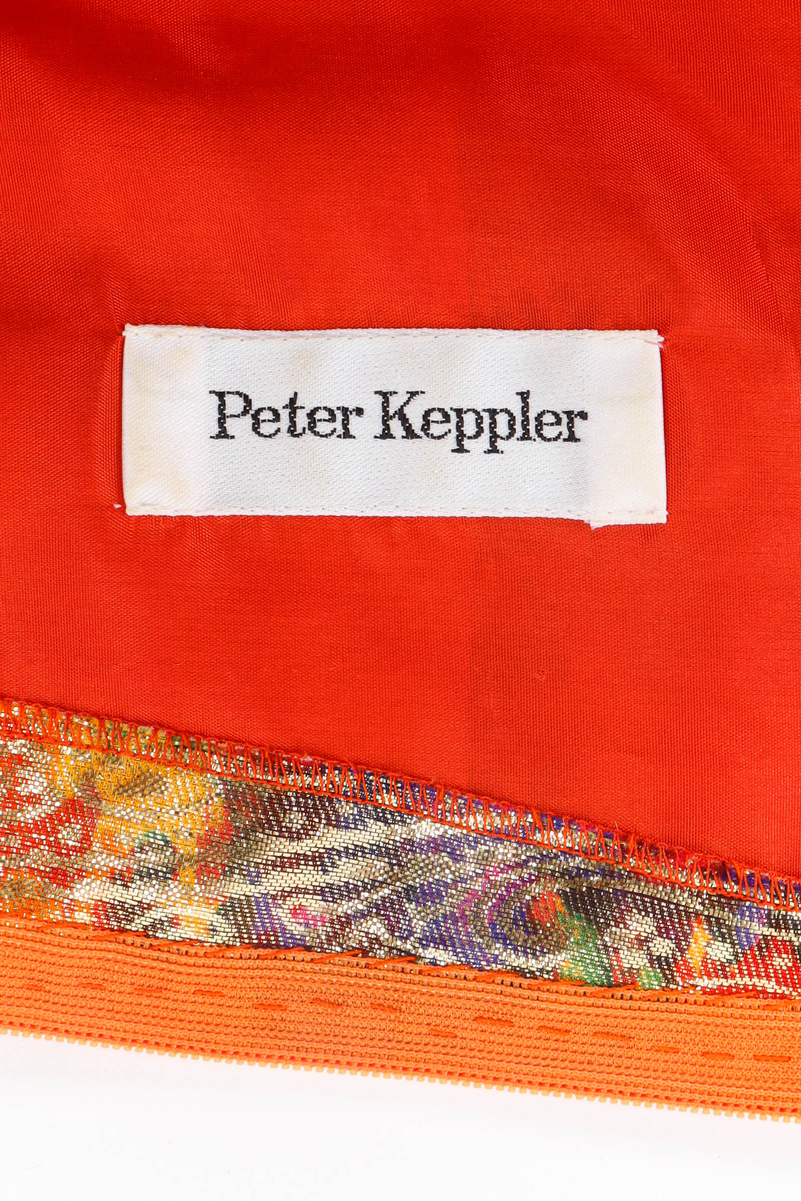 Vintage Peter Keppler Lamé Fleur Ruffle Dress tag @ Recess LA