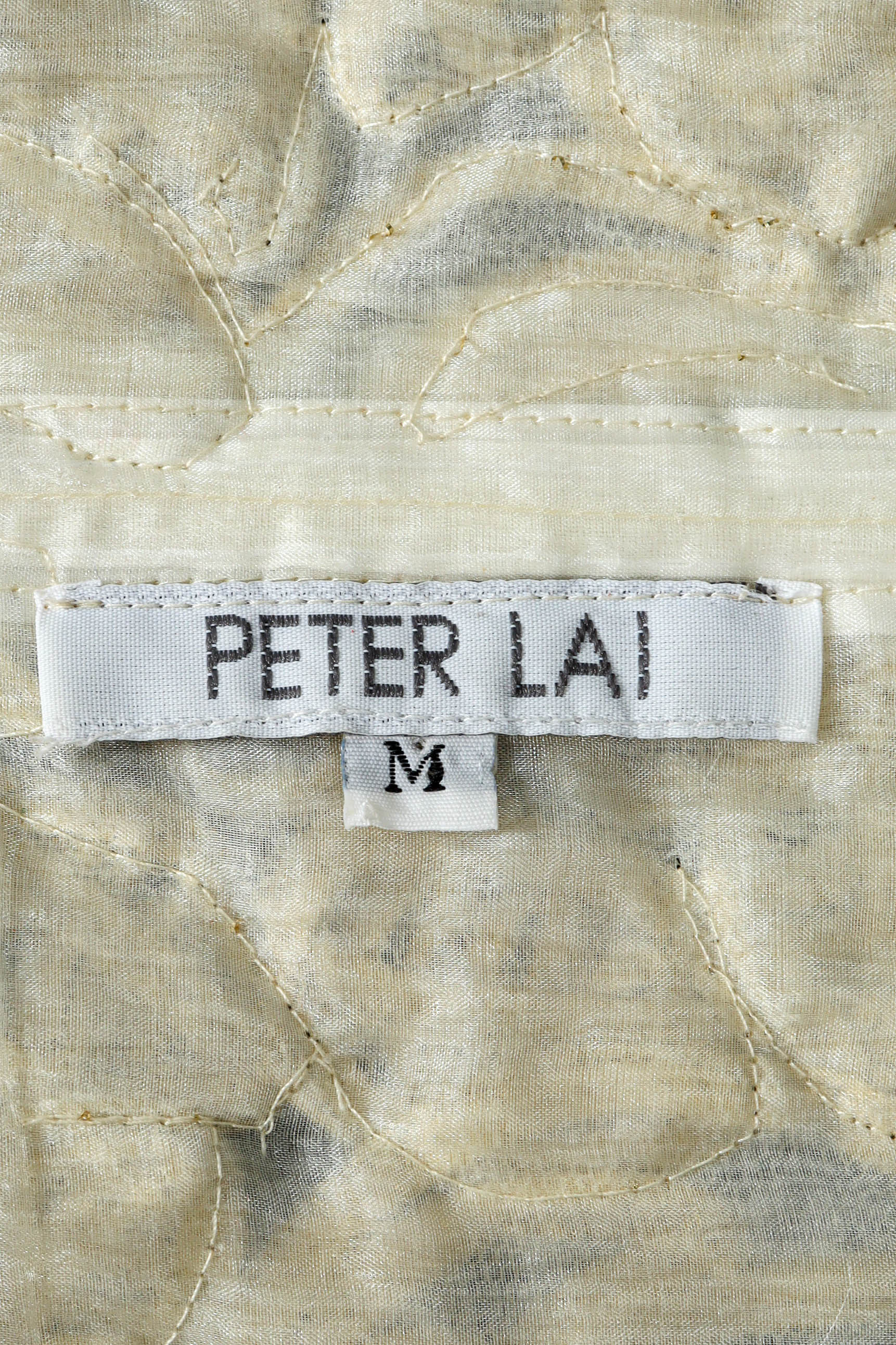 Vintage Peter Lai Venetian Corset Crop Top tag/logo detail @ Recess LA