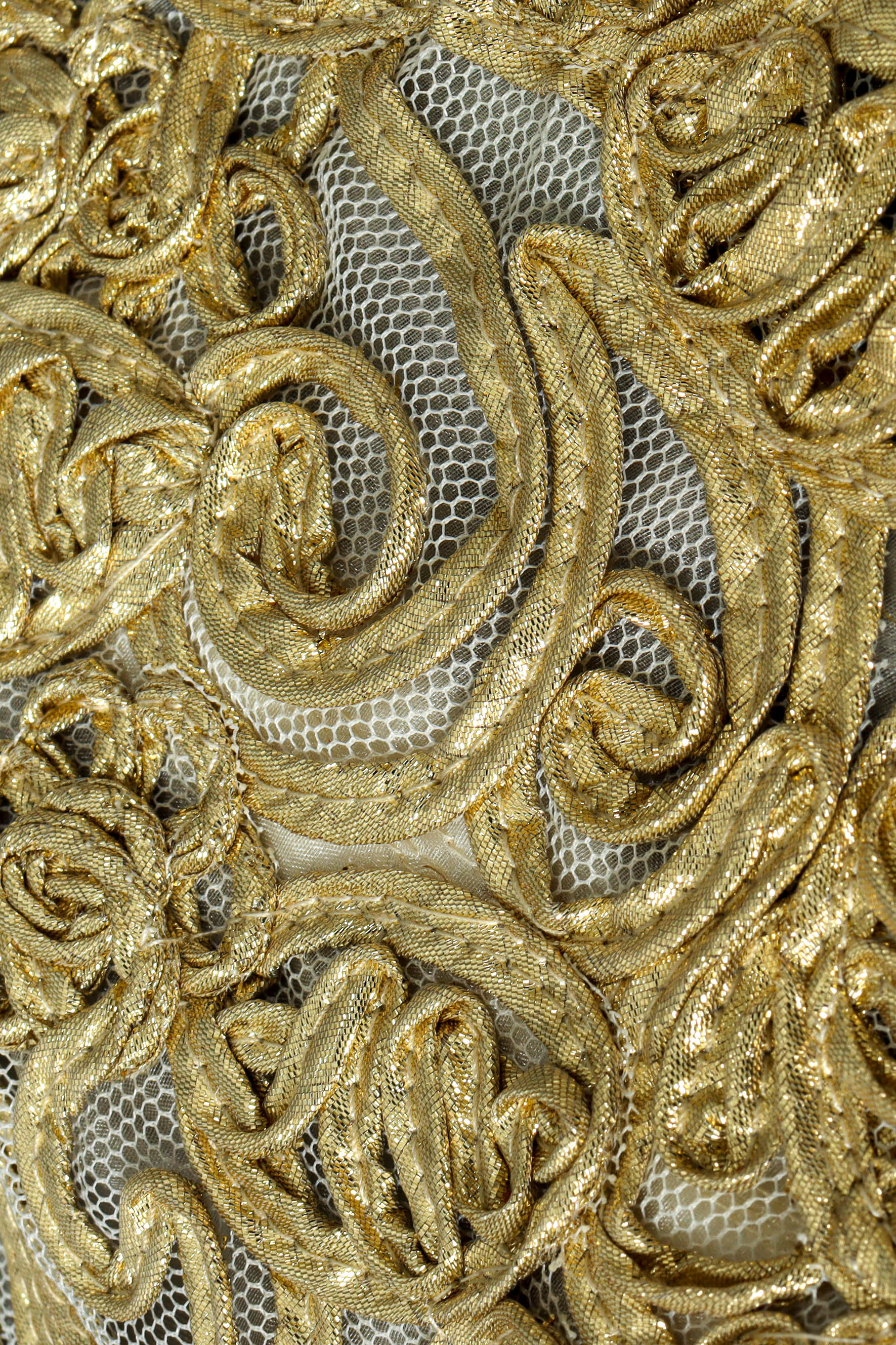 Vintage Peter Lai Venetian Corset Crop Top brocade & fabric close up @ Recess LA