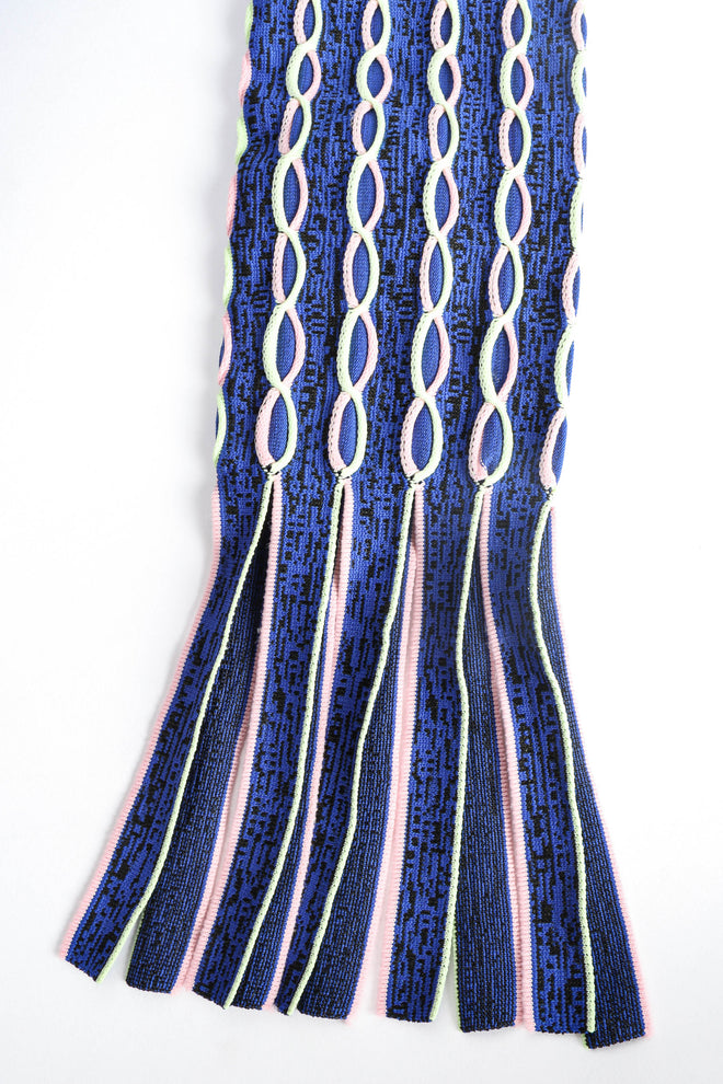 Vintage Peter Pilotto Chain Weave Tassel Dress tassel sleeves @ Recess LA