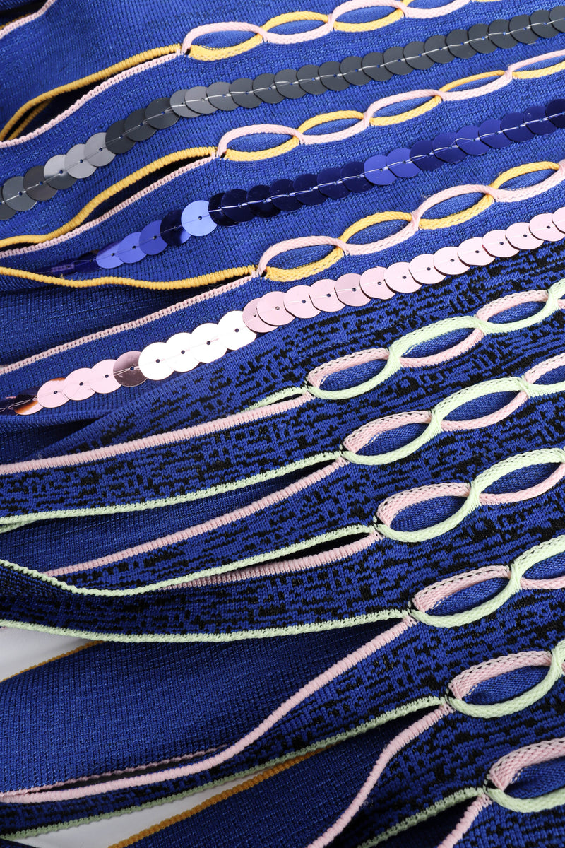 Vintage Peter Pilotto Chain Weave Tassel Dress tassel and chain weaves closeup @ Recess LA