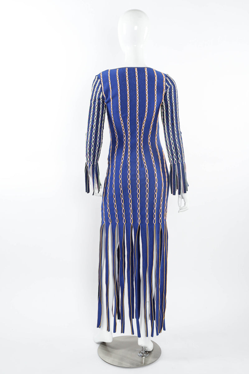 Vintage Peter Pilotto Chain Weave Tassel Dress mannequin back @ Recess LA