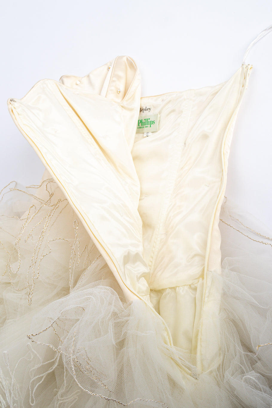 Phillipa Lepley for Lucienne strapless tulle dress side zipper @recessla