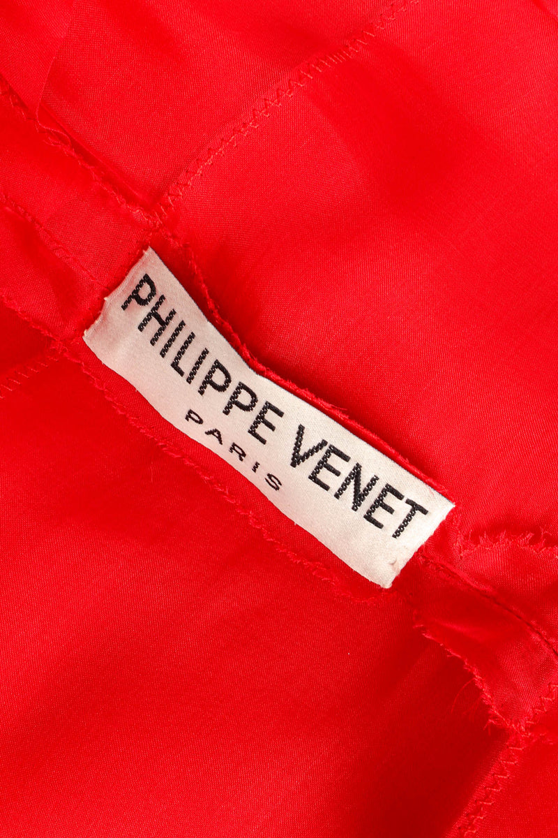 Vintage Philippe Venet Silk Tiered Cocktail Dress tag @ Recess Los Angeles
