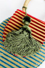 Vintage Pibra Velvet Striped Carnival Bell Bag Tassel at Recess Los Angeles