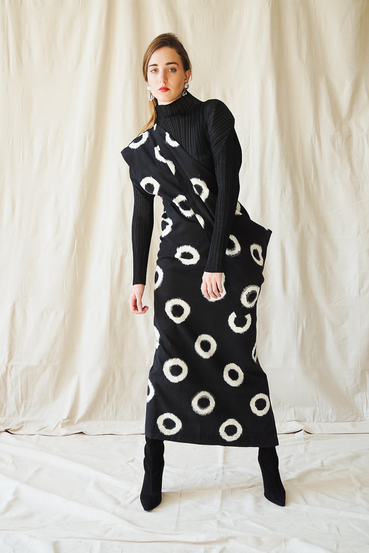 Vintage Issey Miyake Kasuri Shibori Style Draped Dress – Recess