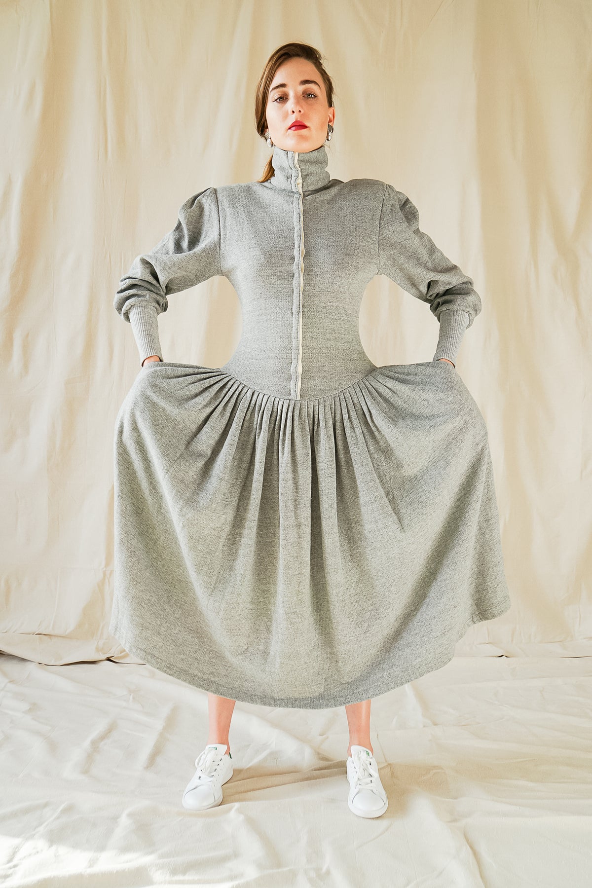 Vintage Norma Kamali Iconic Fleece Sweatshirt Dress – Recess Vintage Norma Kamali Iconic Fleece Sweatshirt Dress – Recess