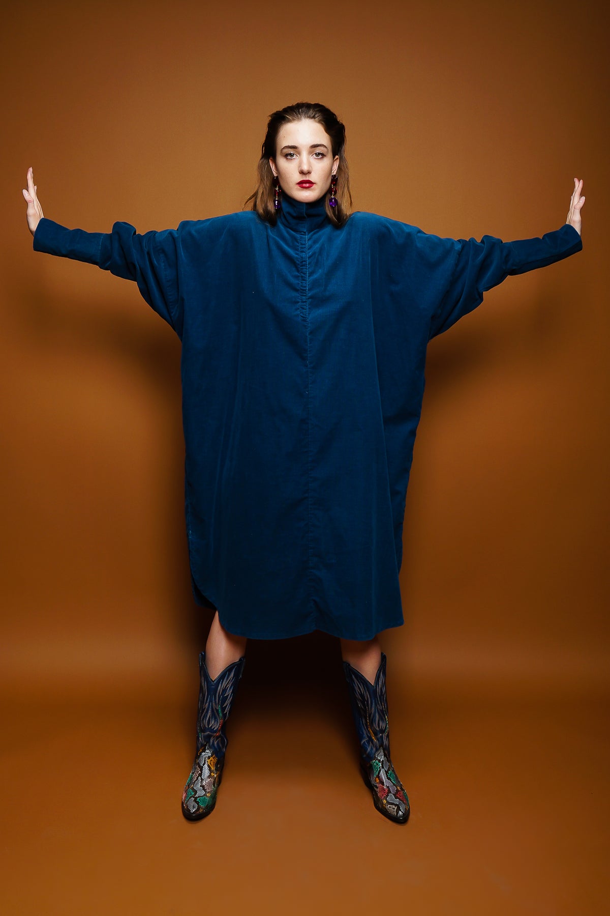 Vintage Norma Kamali Iconic Corduroy Wide Square Dress – Recess