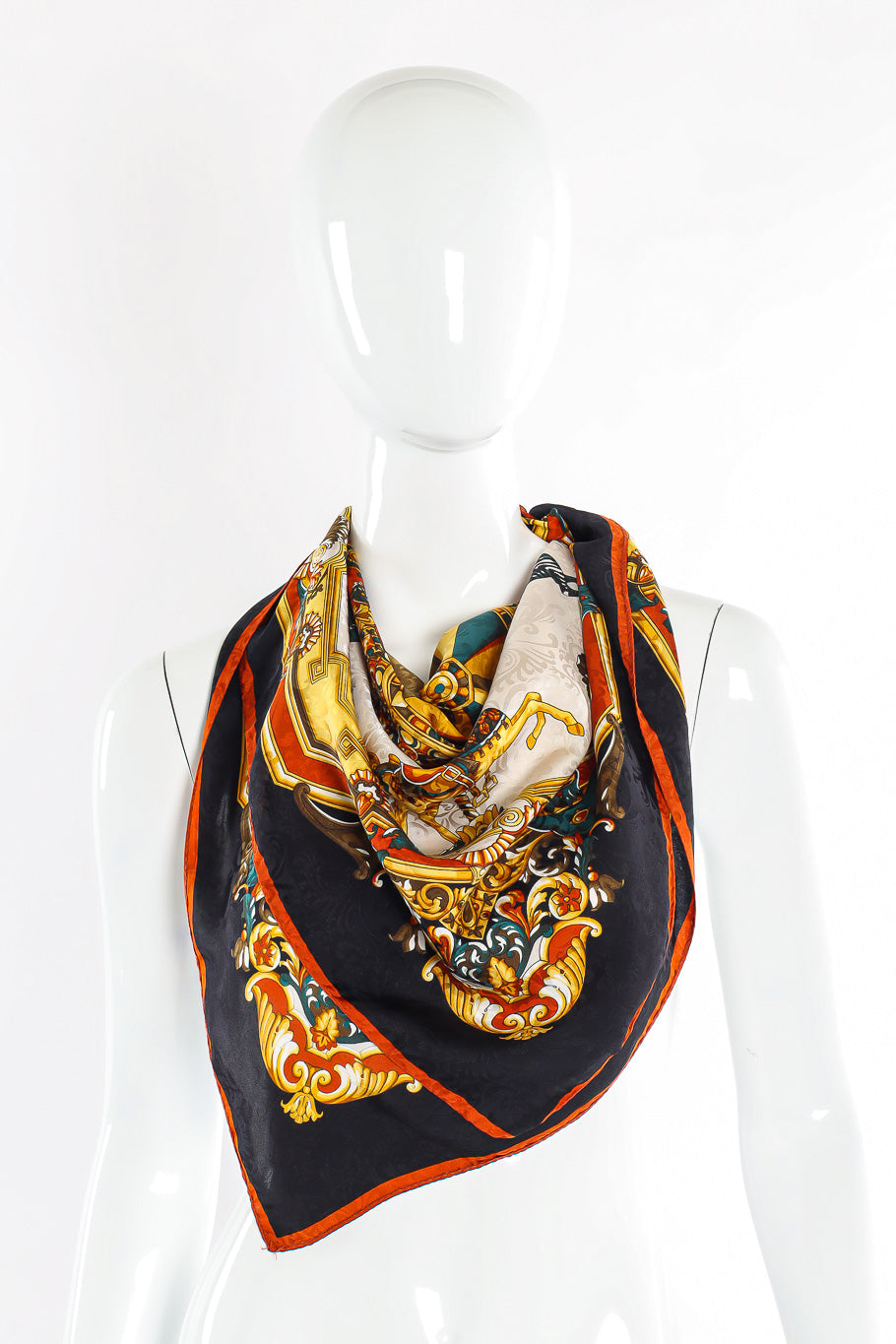 Merry-go-round print scarf by Pierre Cardin photo on Mannequin @recessla