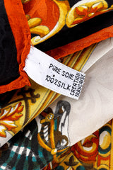 Merry-go-round print scarf by Pierre Cardin photo of Fabric Content. @recessla