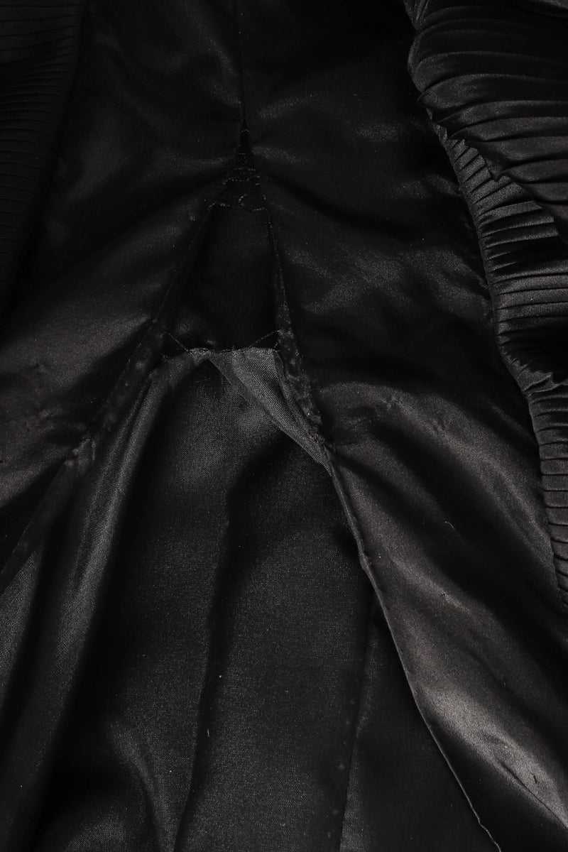 Vintage Pierre Cardin 1985 A/W Couture Ruffle Pleat Velvet Taffeta Gown vent seam tear @ Recess LA