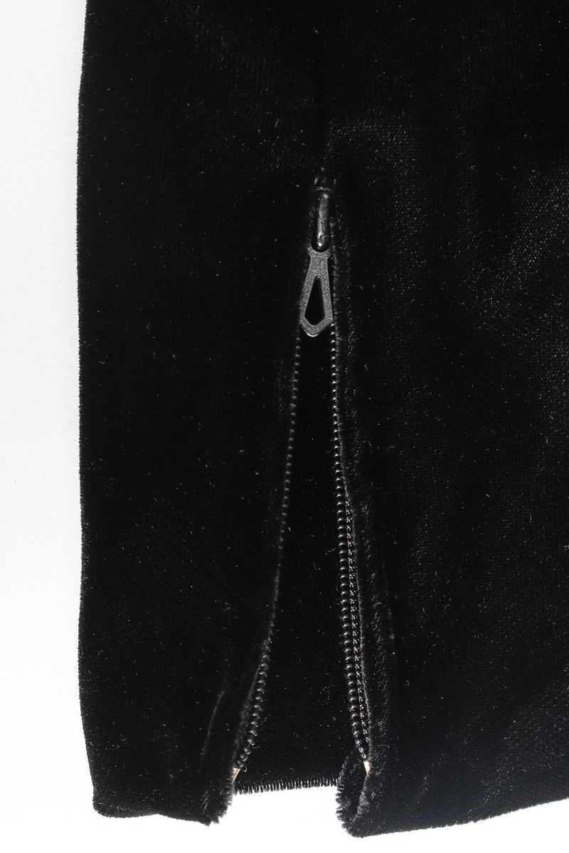 Vintage Pierre Cardin 1985 A/W Couture Ruffle Pleat Velvet Taffeta Gown zipper sleeve @ Recess LA