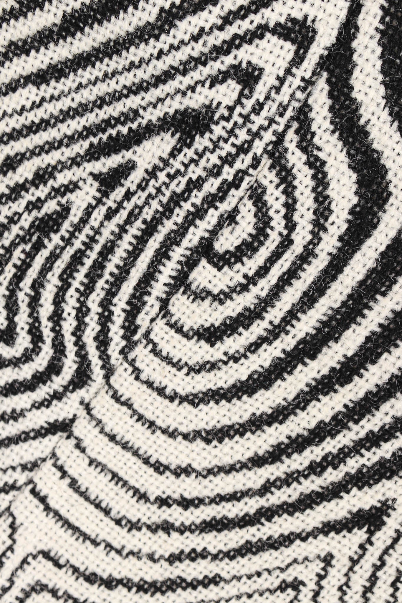 Vintage Pierre Cardin Abstract Ripple Wool Coat & Stole Set ripple print @ Recess LA