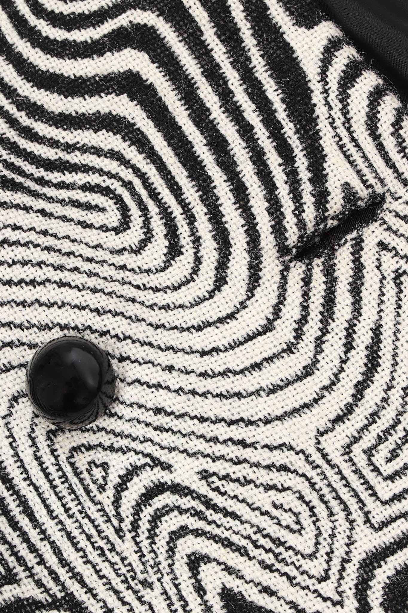 Vintage Pierre Cardin Abstract Ripple Wool Coat & Stole Set print/button @ Recess LA