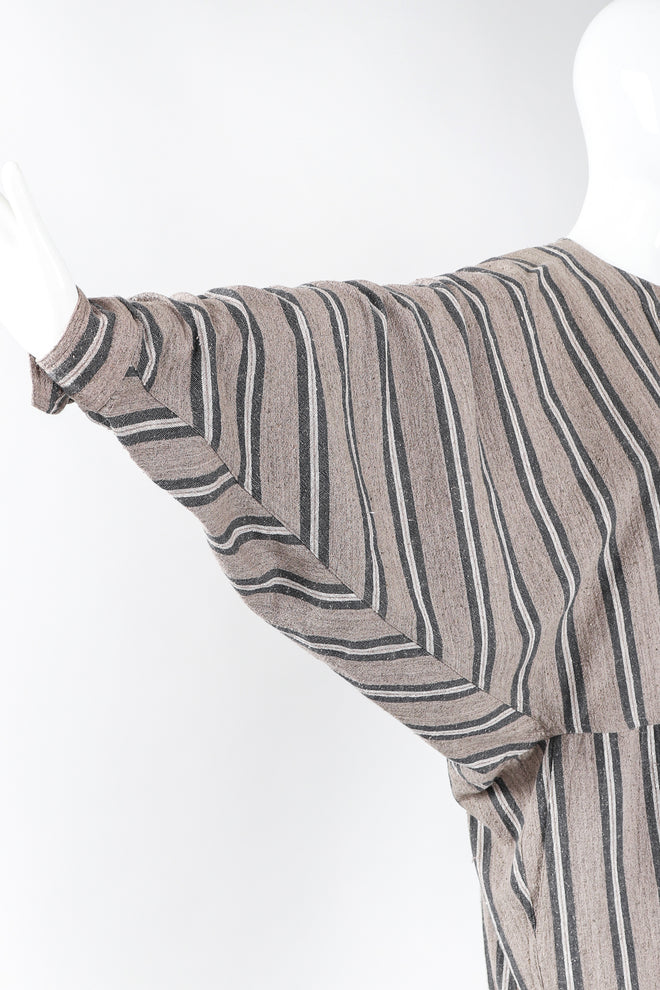 Recess Los Angeles Designer Consignment Vintage Plantation Issey Miyake Striped Cotton Batwing Jumpsuit