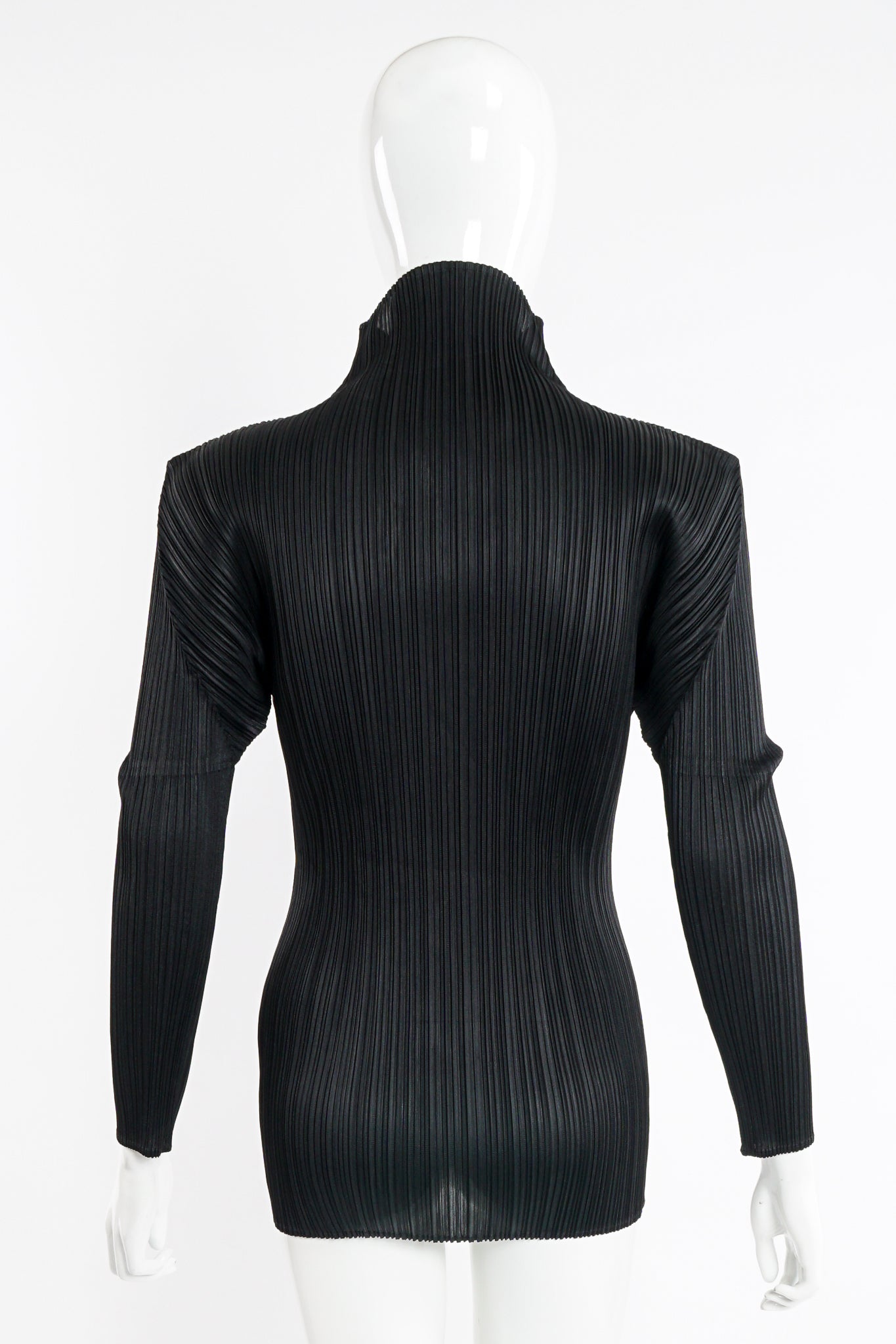 Vintage Issey Miyake Pleats Please Pleated Turtleneck Top on Mannequin back at Recess Los Angeles