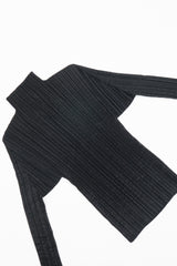 Vintage Issey Miyake Pleats Please Sheer Pleated Mockneck Top flat at Recess LA