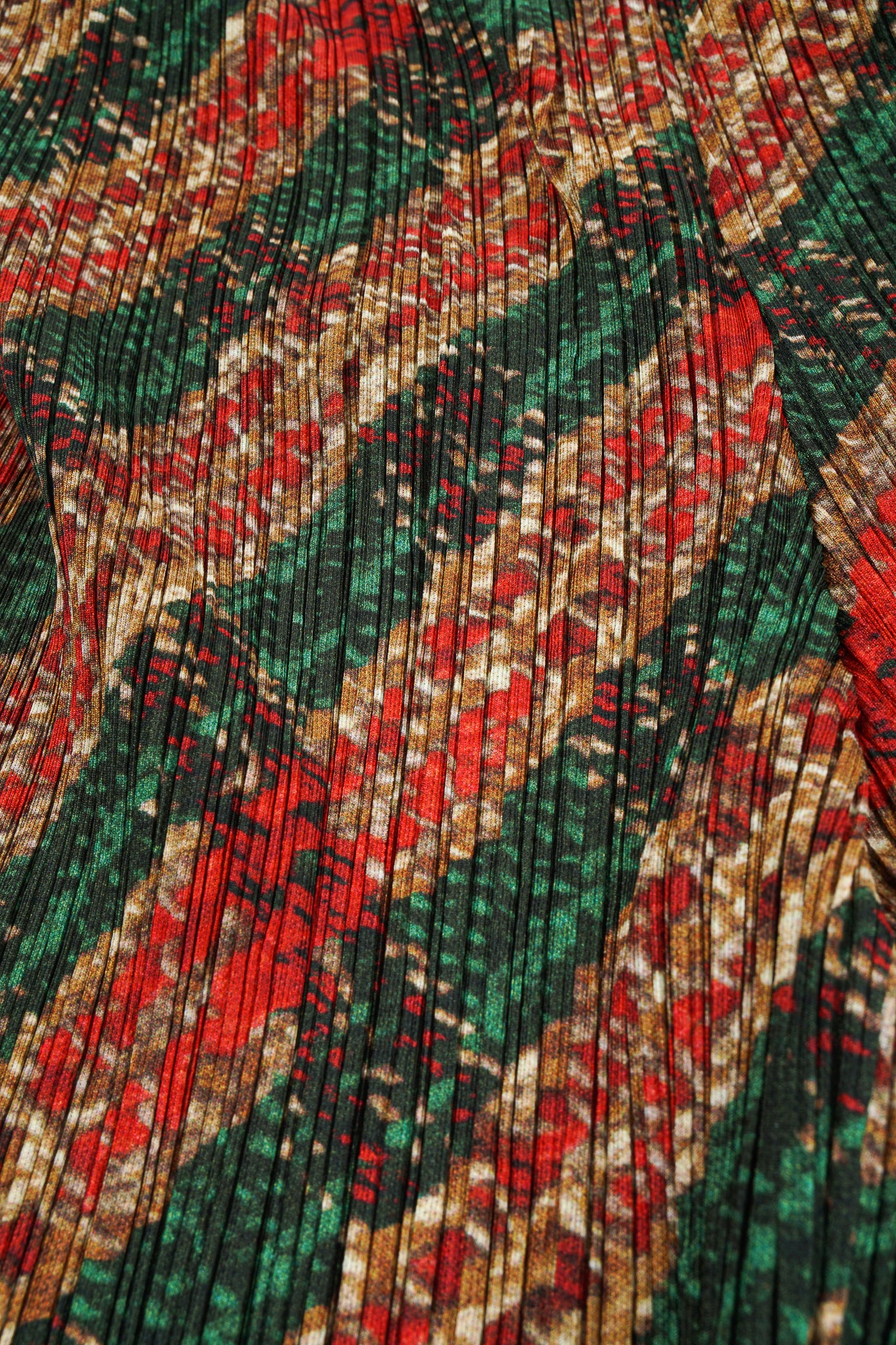 Vintage Pleats Please Issey Miyake Plaid Pleat Pant fabric detail at Recess Los Angeles