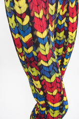 Vintage Issey Miyake Pleats Please RGB Yarn Print Pleated Pant on Mannequin Leg at Recess LA