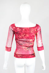 Recess Designer Consignment Vintage Plein Sud Bodycon Sheer Mesh Top & Skirt Set Outfit Ensemble Los Angeles Resale