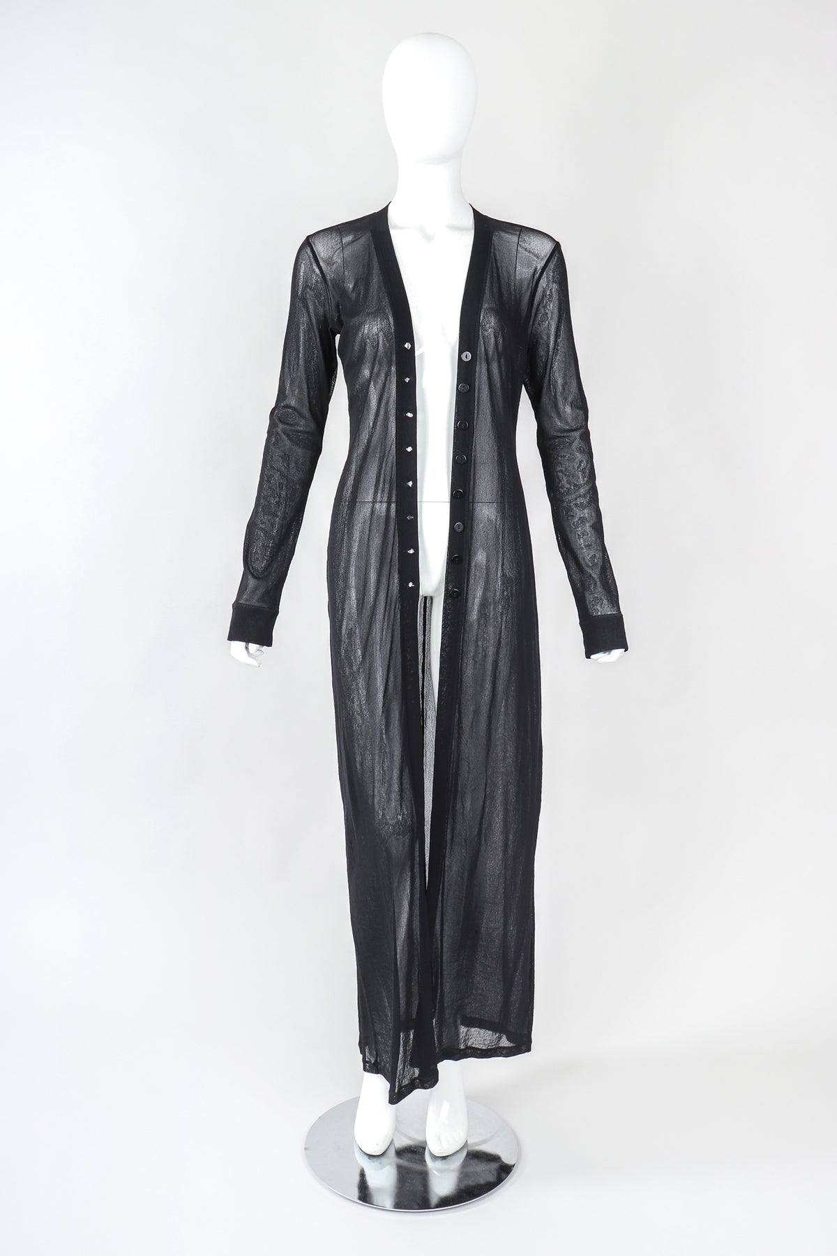 Vintage Plein Sud 90s Sheer Mesh Duster Cardigan Recess