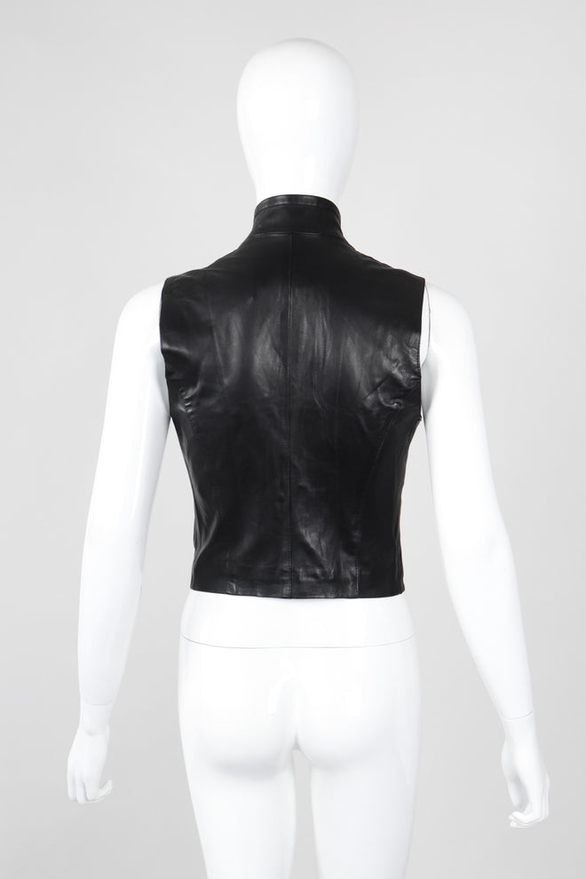 Recess Los Angeles Vintage Plein Sud Leather Choker Neck Strap Vest