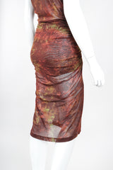 Recess Designer Consignment Vintage Plein Sud Sheer Mesh Sleeveless Turtleneck & Skirt Set Outfit Ensemble Los Angeles Resale