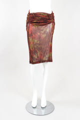 Recess Designer Consignment Vintage Plein Sud Sheer Mesh Sleeveless Turtleneck & Skirt Set Outfit Ensemble Los Angeles Resale