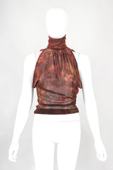 Recess Designer Consignment Vintage Plein Sud Sheer Mesh Sleeveless Turtleneck & Skirt Set Outfit Ensemble Los Angeles Resale