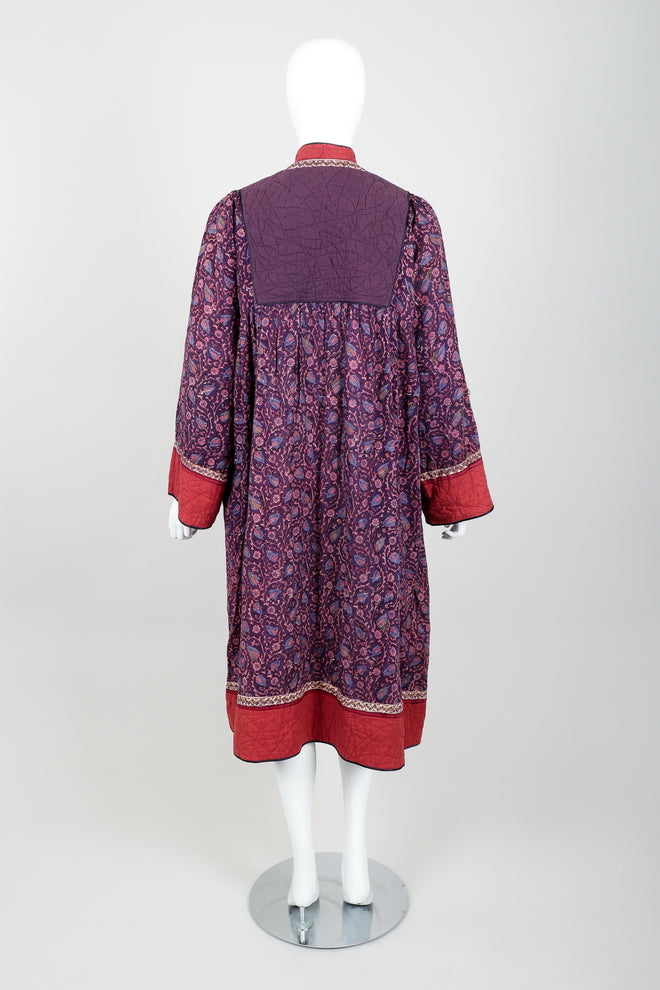Vintage Pool India Cotton Gauze Quilted Yoke Dress on Mannequin back at Recess
