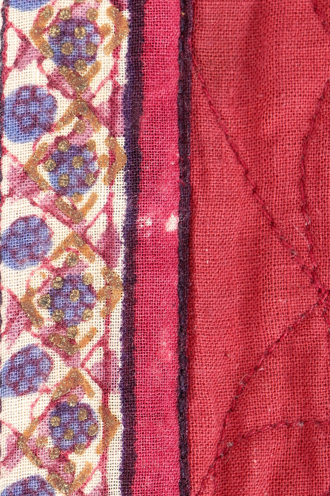Vintage Pool India Cotton Gauze Quilted Yoke Dress war to front yoke