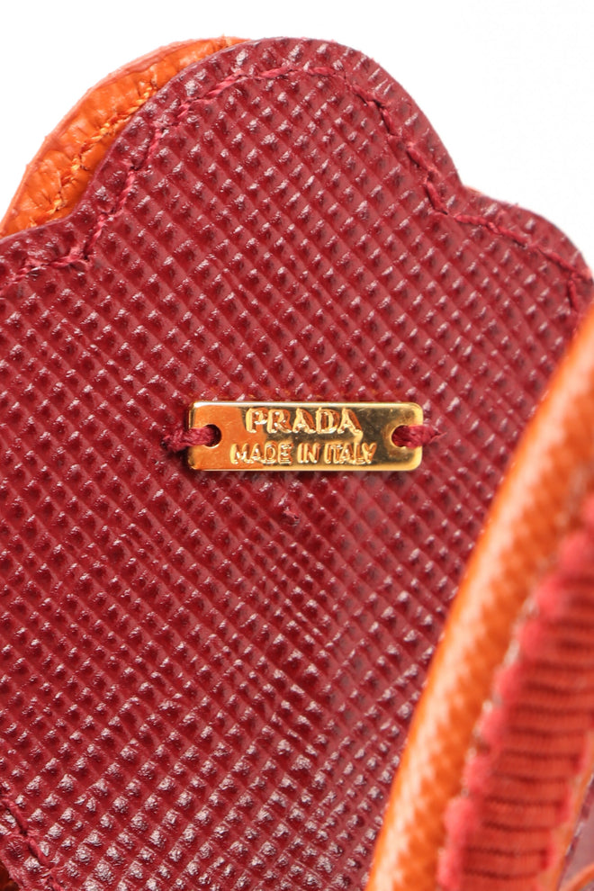 Recess Los Angeles Vintage Prada Saffiano Leather Hibiscus Headband