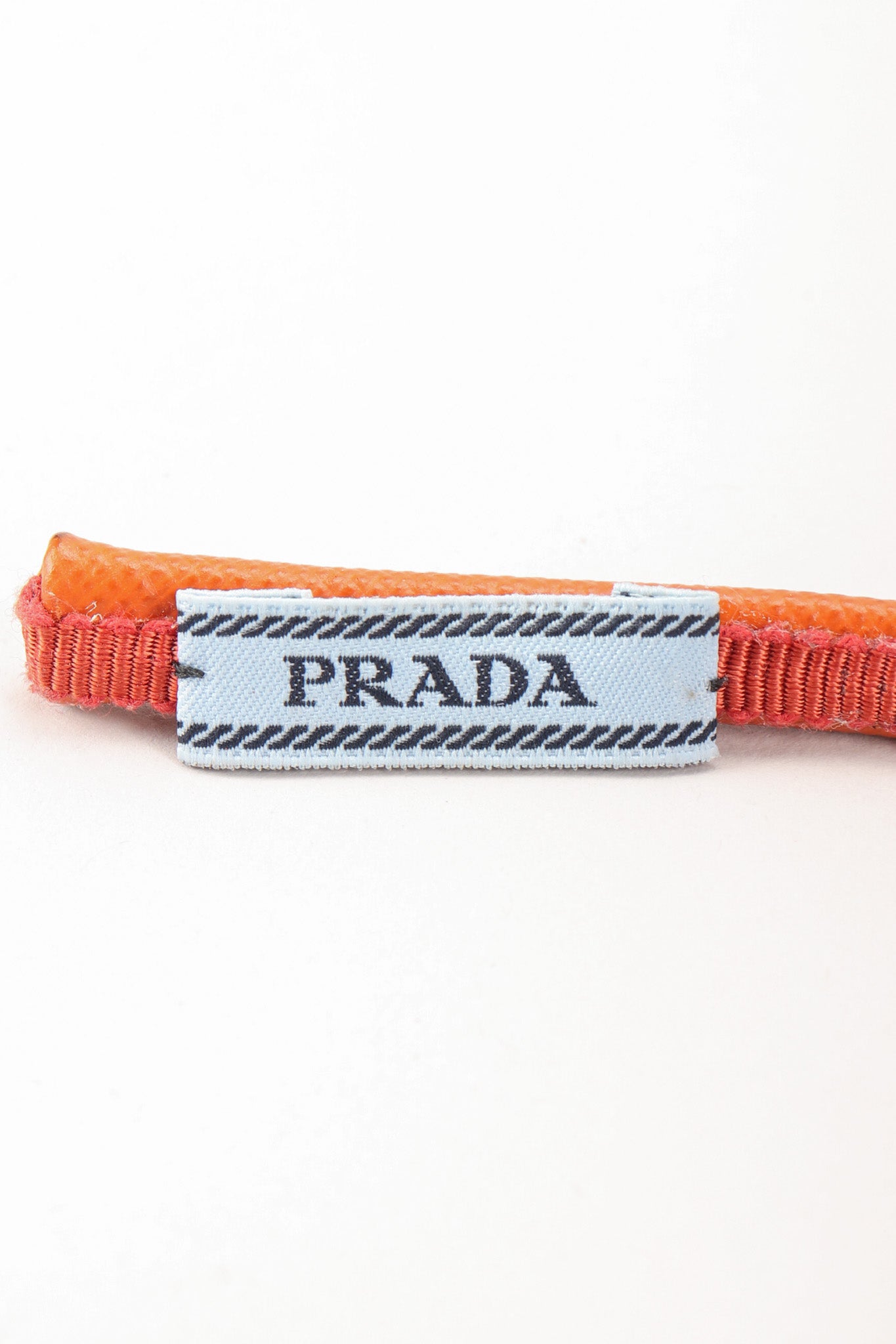 Recess Los Angeles Vintage Prada Saffiano Leather Hibiscus Headband