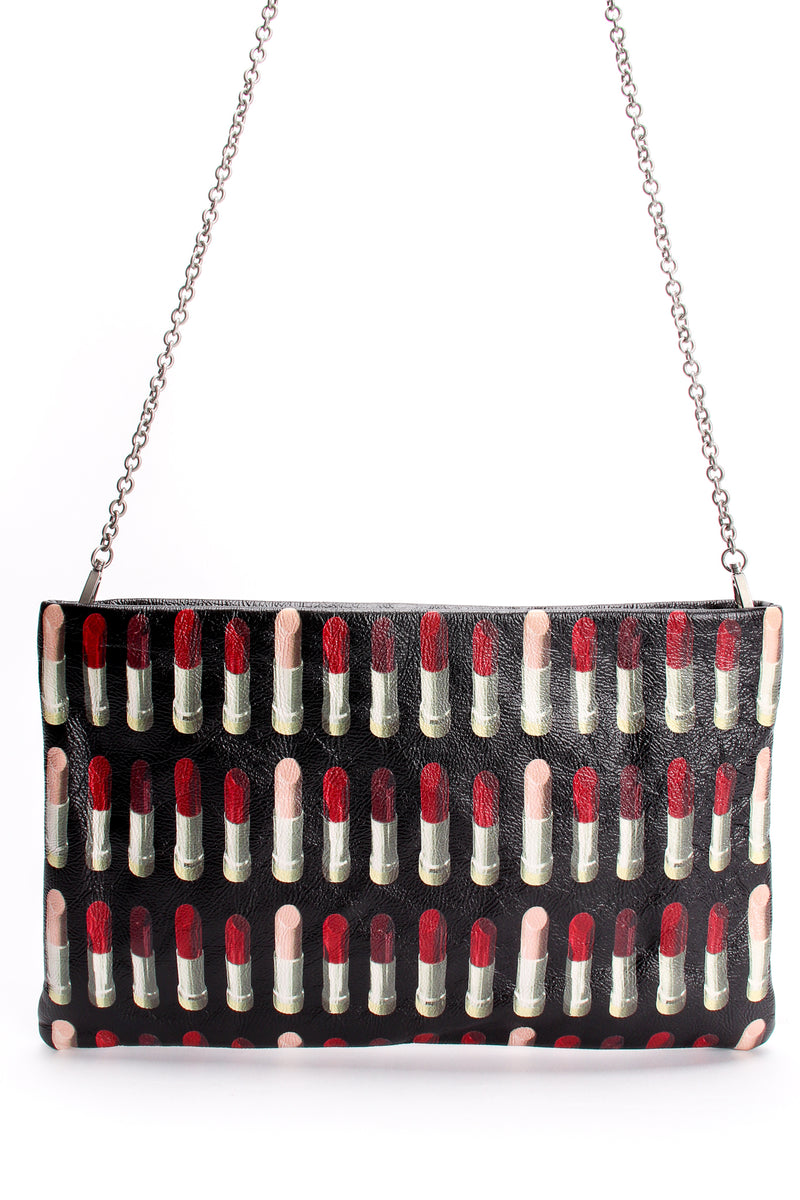 Prada AW 2018 Lipstick Print Leather Convertible Clutch back at Recess Los Angeles