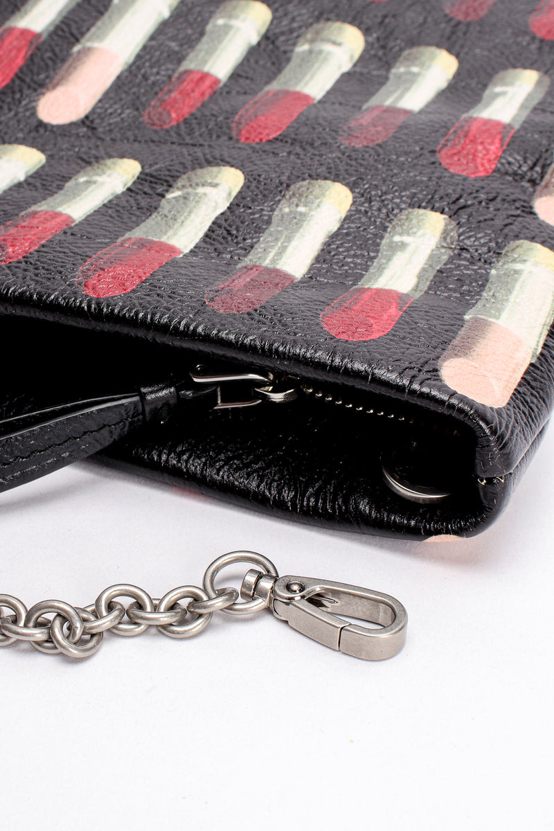 Prada AW 2018 Lipstick Print Leather Convertible Clutch chain strap at Recess Los Angeles