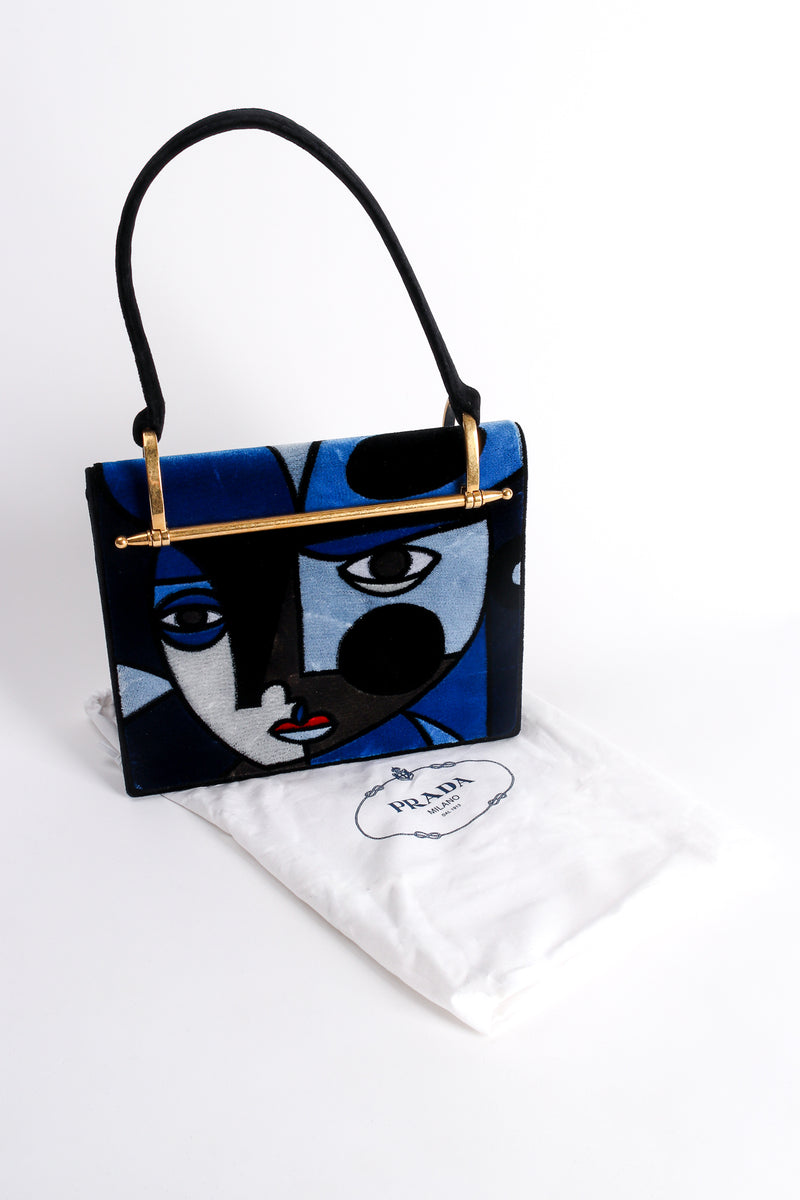 Prada A/W 2017 Cubist Velvet Face Picasso Pionnière Bag w/ dust bag @ Recess Los Angeles