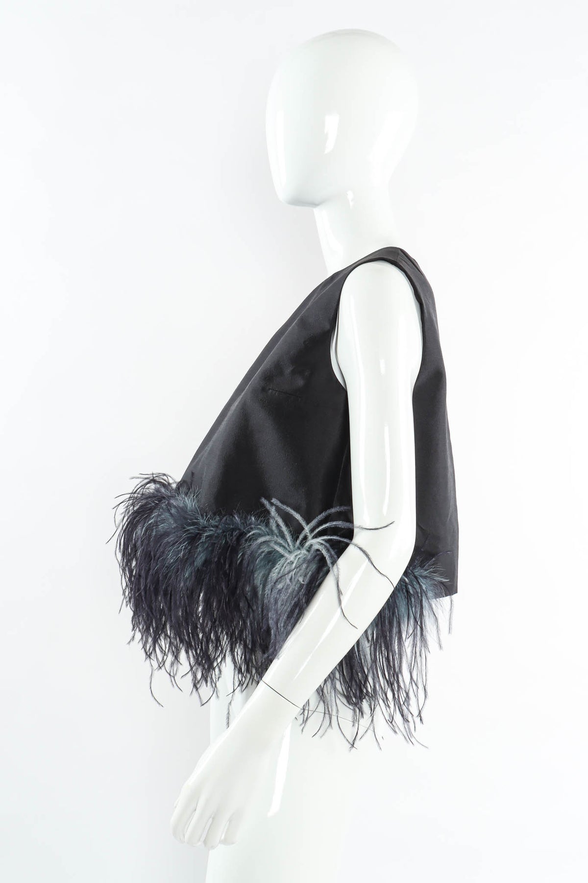 2017 Prada S S Ostrich Feather Top Recess