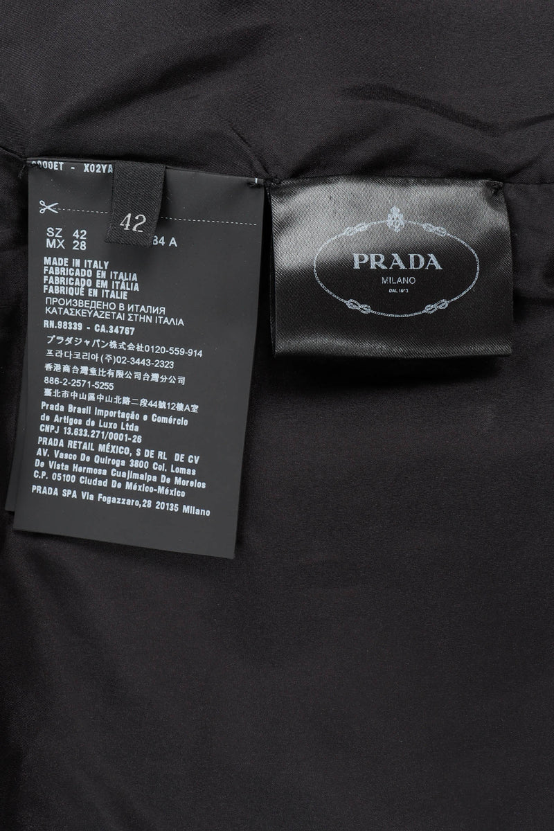 2017 Prada S/S Ostrich Feather Top size, care label, & brand tag@ Recess Los Angeles