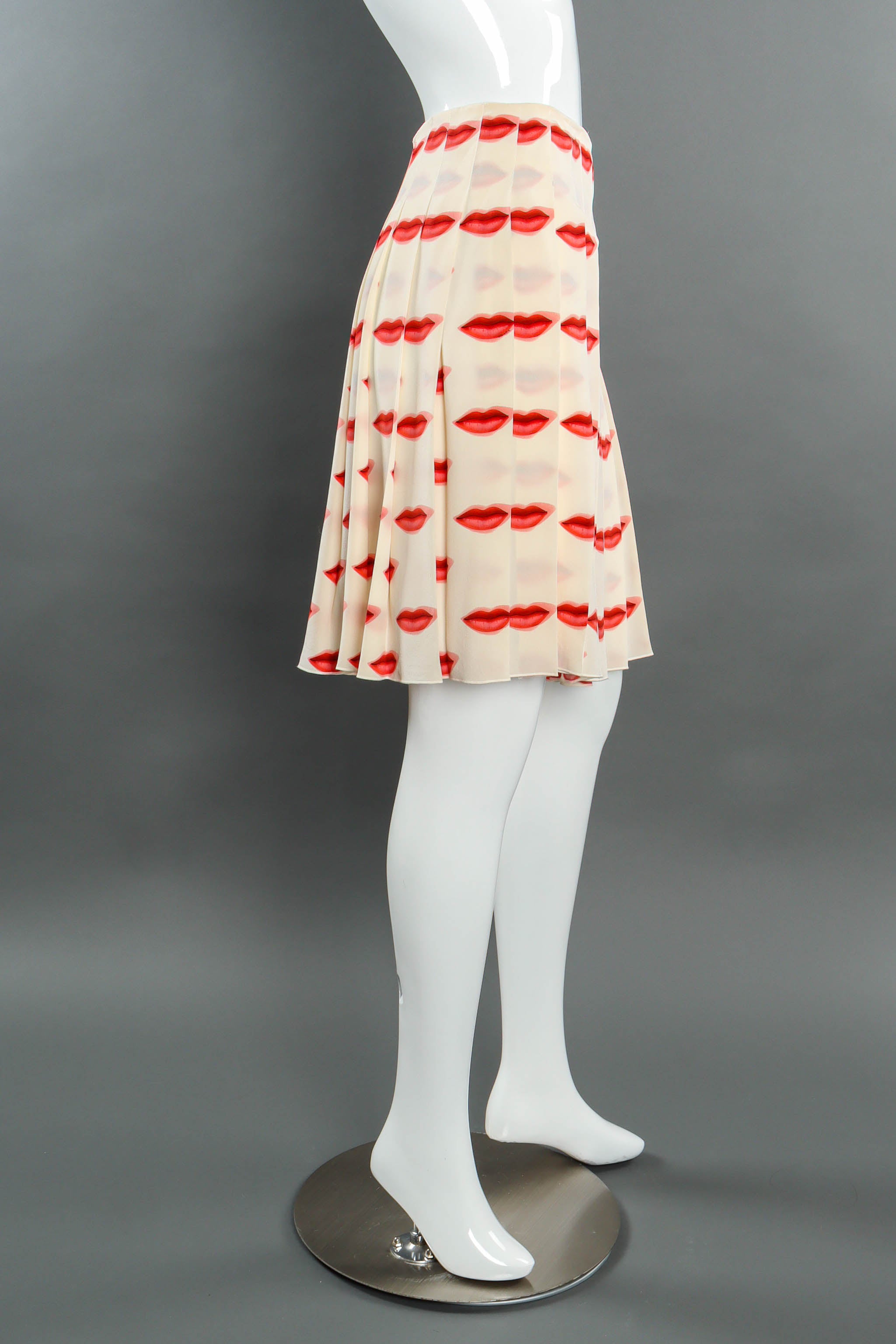 Vintage Prada Lip Service Print Skirt mannequin side @ Recess Los Angeles