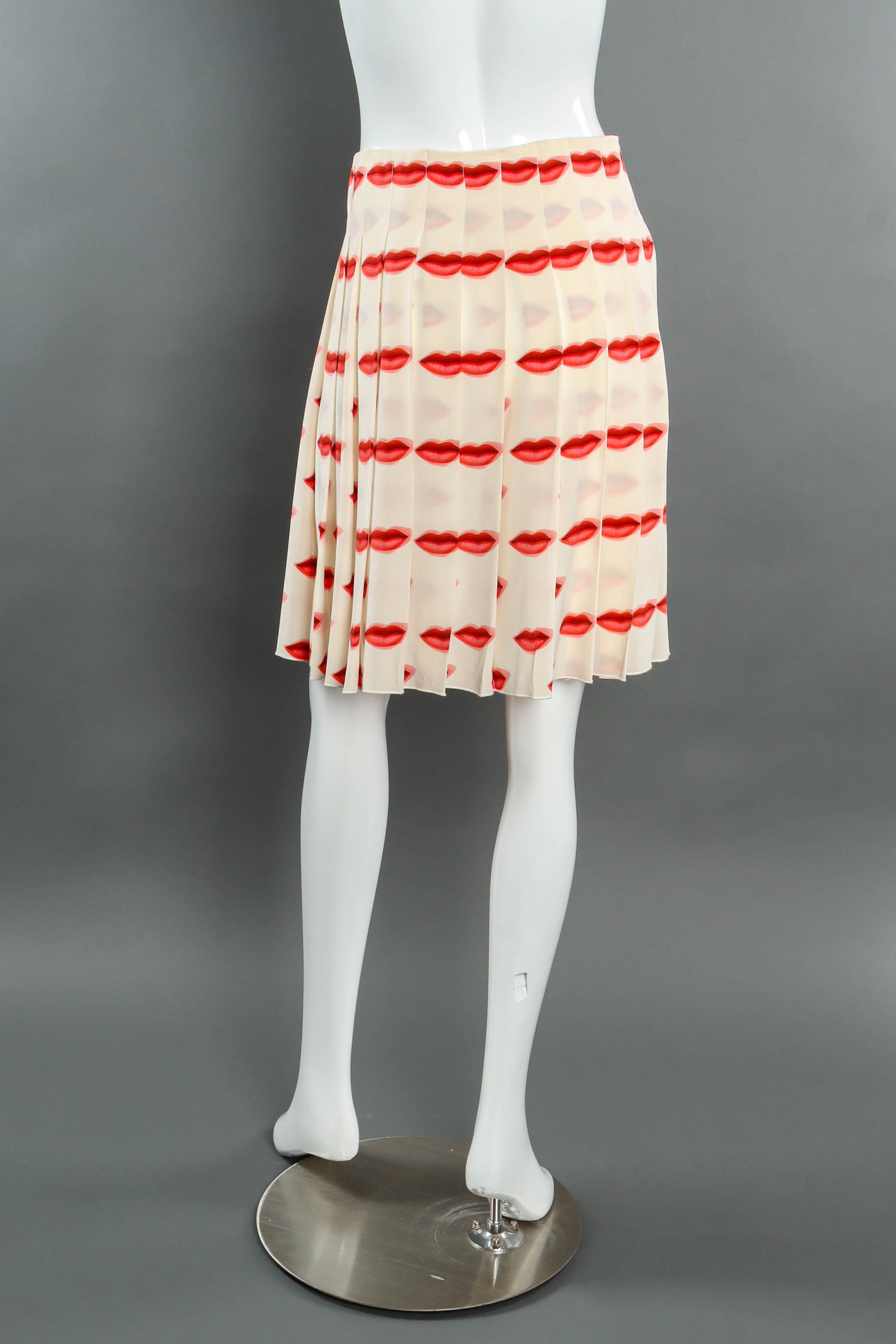 Vintage Prada Lip Service Print Skirt – Recess Vintage Prada Lip Service Print Skirt – Recess
