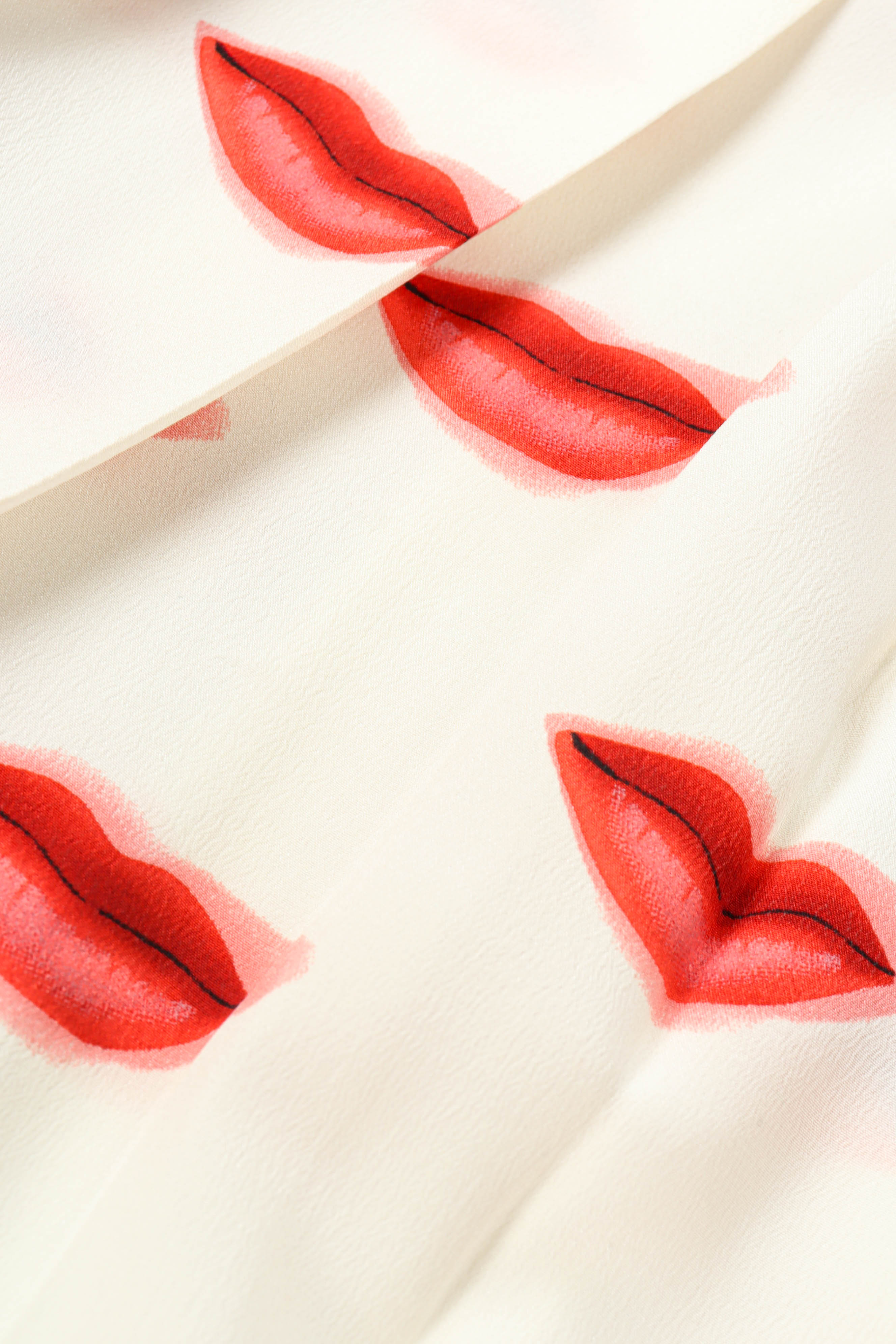 Vintage Prada Lip Service Print Skirt print close up @ Recess Los Angeles