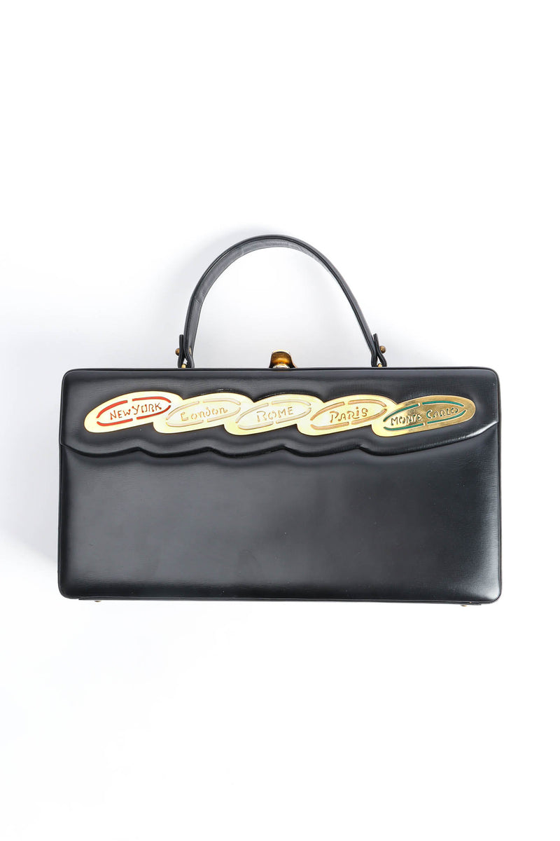 1960s Hermes Tan Canvas Box Leather Top Handle Handbag