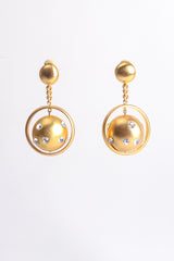 Vintage Prince Kamy Yar Brushed Saturn Hoop Earrings at Recess Los Angeles