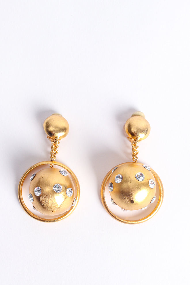 Vintage Prince Kamy Yar Brushed Saturn Hoop Earrings at Recess Los Angeles