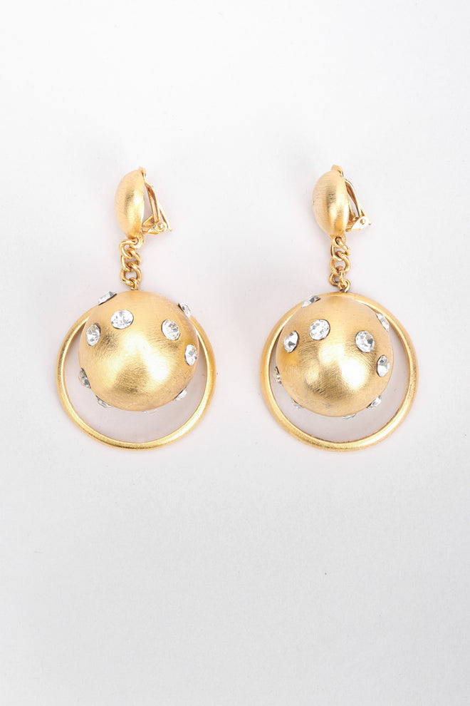 Recess Los Angeles Vintage Prince Kamy Yar Brushed Saturn Hoop Earrings