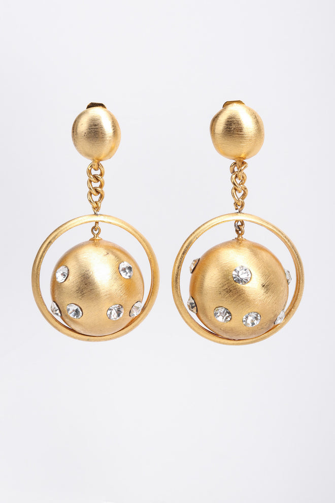 Recess Los Angeles Vintage Prince Kamy Yar Brushed Saturn Hoop Earrings