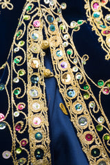 Profils du Monde Vintage Embellished Velvet Illuminati Robe