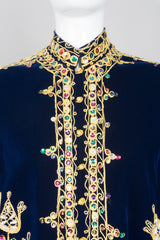 Profils du Monde Vintage Embellished Velvet Illuminati Robe