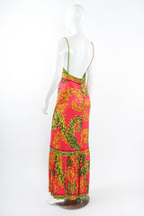 Vintage Emilio Pucci Tropical Halter Tie Dress on mannequin front strap straight hook back @ Recess LA